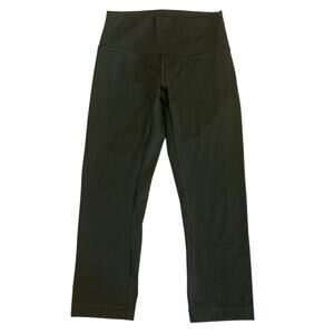 Lululemon Women’s Size 6 Olive Green 20” Crop Leggings Mid Rise Yoga